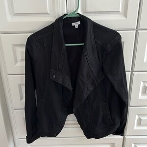 Vince moto stretch denim jacket
